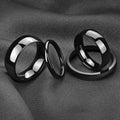 Kolmnsta 2/4/6/8mm Mens Wedding Band Polished Women Titanium Simple Engagement Classic Rings Black Silver Color Lady anel 3-15
