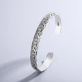 Bracelete Ondas Retro Prata 925 | Abertura Nuvem Doce Personalidade