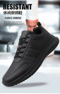 Couple causal chef shoes four season new lightweight macio sole comfort oil proof men and women's chef business work leather shoe