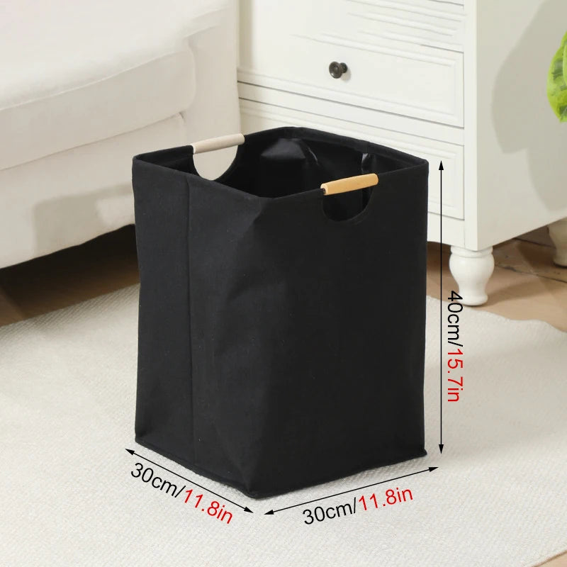 Cesto de roupa suja grande com pega, dobrável, impermeável, cesto de arrumação independente para roupa.