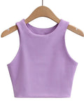 Top Slim Sem Mangas Gola Redonda | 6 Cores Nylon Premium