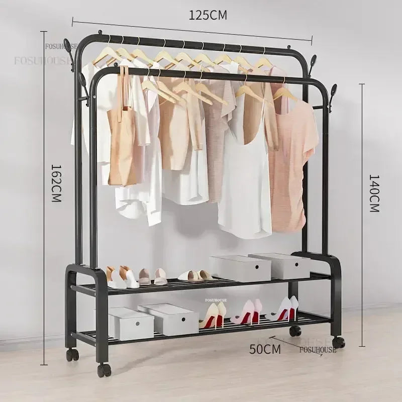 Coat racks floor bedroom clothes hanger household indoor clothes storage rack cabinet living room balcony cloth racks n