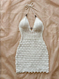 Vestido Tricot Gradient Sem Alças Contas | Slim Fit Férias Sexy