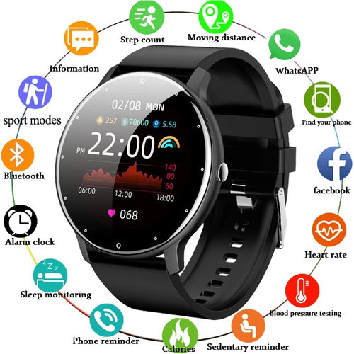Smartwatch LIGE 2026 Fitness | Monitor Cardíaco Impermeável Android iOS