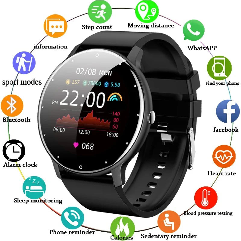 Smartwatch LIGE 2026 Fitness | Monitor Cardíaco Impermeável Android iOS