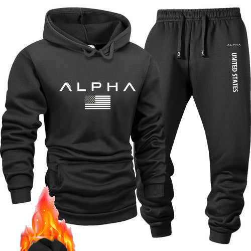 Conjunto Fleece American Style Letras | Pullover + Sweatpants Casual Versátil