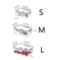 3/1PCS Crisper Box Refrigerator Storage Box Office School Lunch Box Sealed Fresh Keeping Boxes Vegetable Fruit Food Organizer