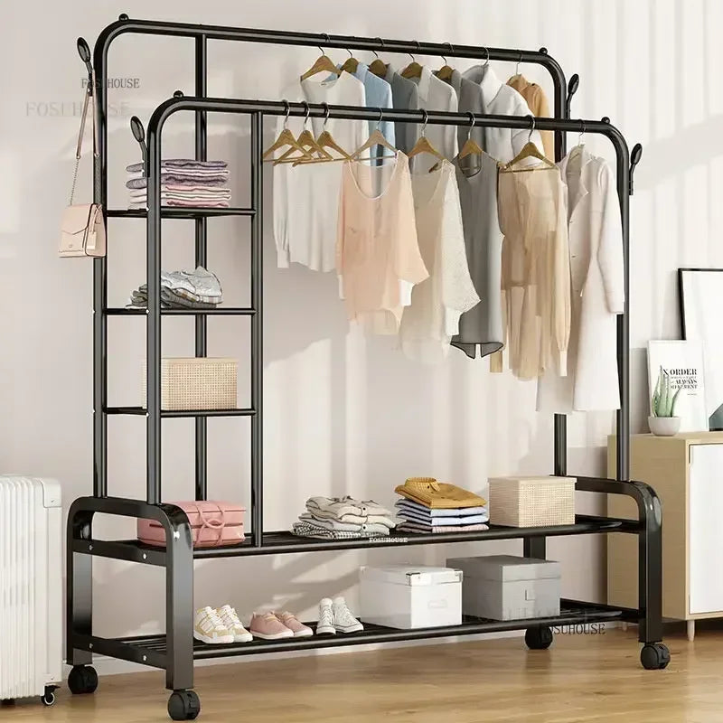 Coat racks floor bedroom clothes hanger household indoor clothes storage rack cabinet living room balcony cloth racks n