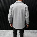 Blusão Curto Polyester Escovado Lapela | Business Casual Escritório Outono