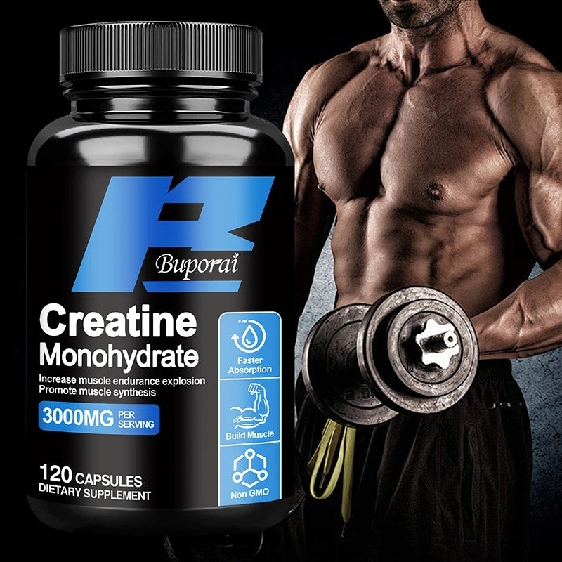 Monohidrato de Creatina – Força Muscular, Vegetariano e Sem Glúten