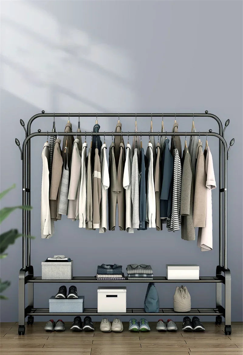 Coat racks floor bedroom clothes hanger household indoor clothes storage rack cabinet living room balcony cloth racks n