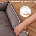 Cama Quadrada para Cães e Gatos – Todas as Estações, Resistente a Mordidas e Impermeável