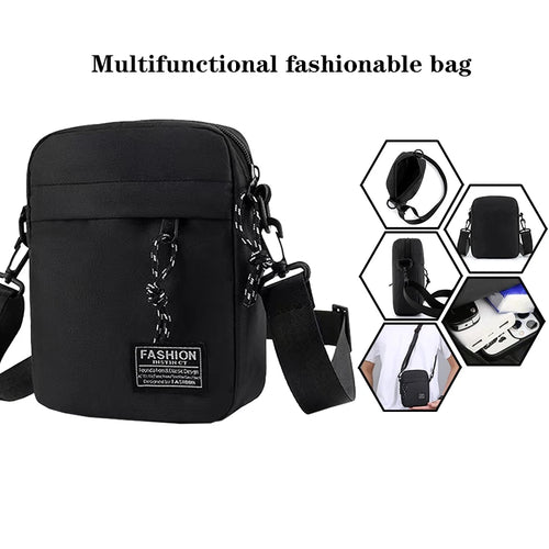 Mala Crossbody Minimalista Nylon | Bolso Frontal Pendular Diária