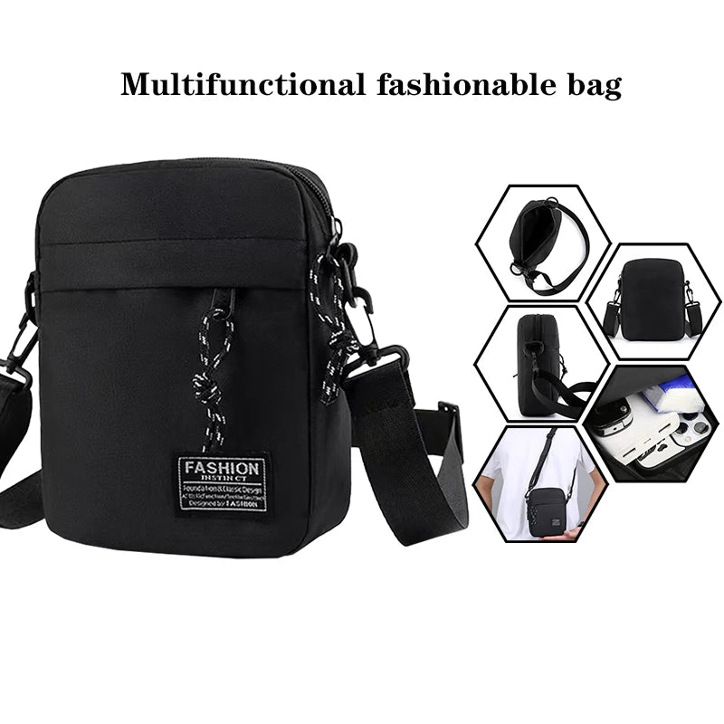 Mala Crossbody Minimalista Nylon | Bolso Frontal Pendular Diária