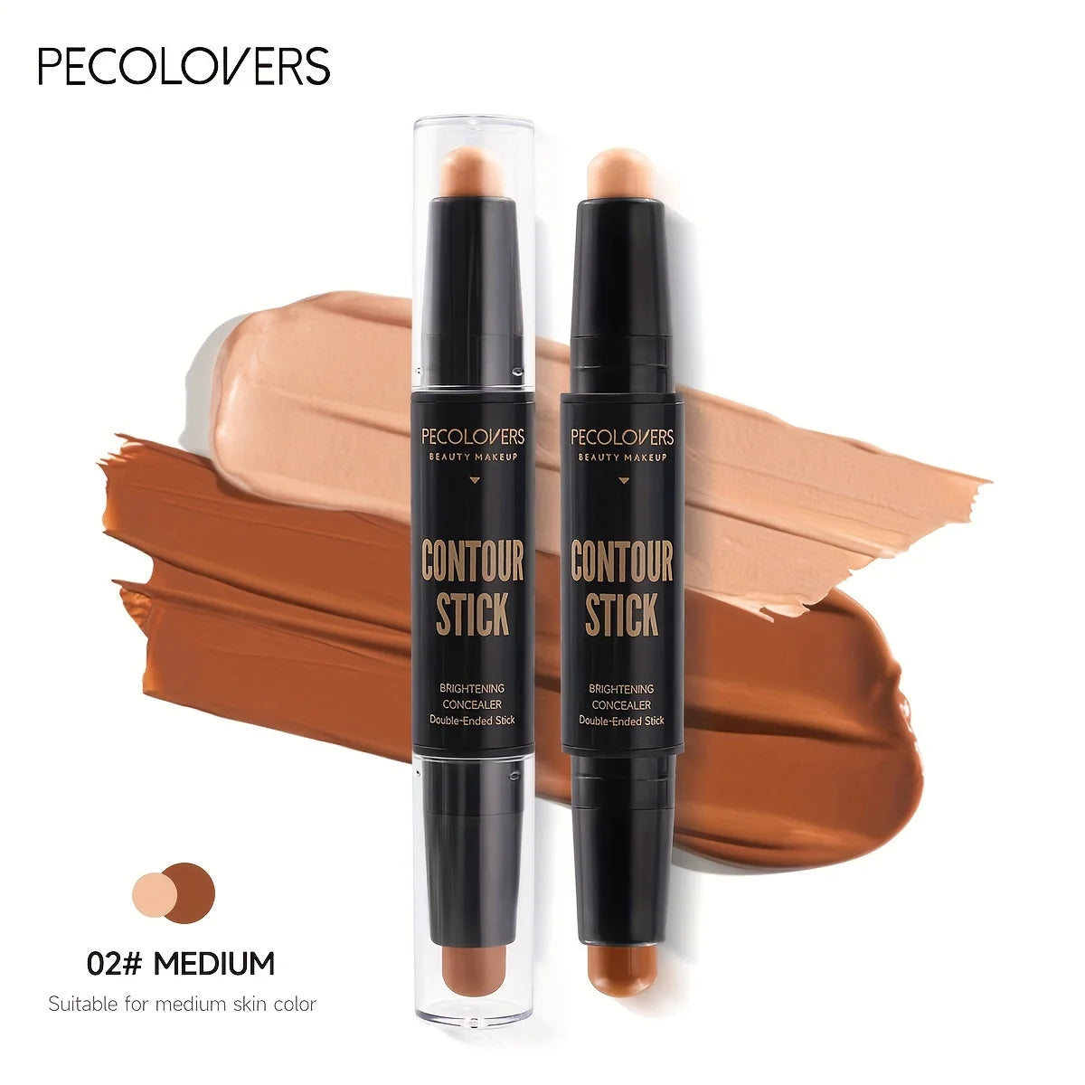 Corretor e Bronzeador Facial | Contorno e Base Creme para Maquilhagem