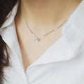 Colar Prata 925 com Zircónia Cristal | Pendente Elegante Certificado