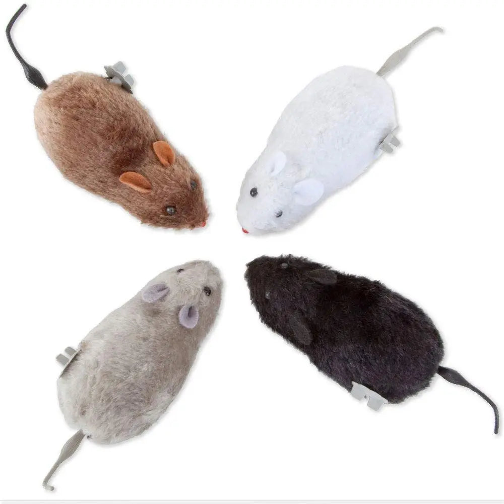1 rato de peluche realista e divertido a correr, brinquedo para gatos, cães e outros animais de estimação, cor aleatória