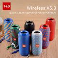 Coluna T&G TG117 Bluetooth TWS | Impermeável Estéreo FM Cartão TF