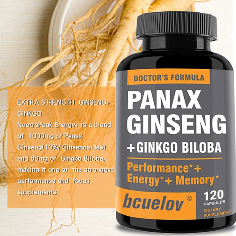Suplementos para o aumento da potência masculina - aumentar a energia, a resistência e o desempenho com vitalidade, ginseng natural + ginkgo biloba.