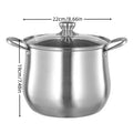 1pc Large Stainless Steel Stock Pot - Ideal for Soups, Stews, and More - Durable, Easy to Clean - Essential Kitchen Gadget