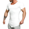 T-Shirt Slim Fit Algodão Lisa | Respirável Ginásio Bodybuilding Verão