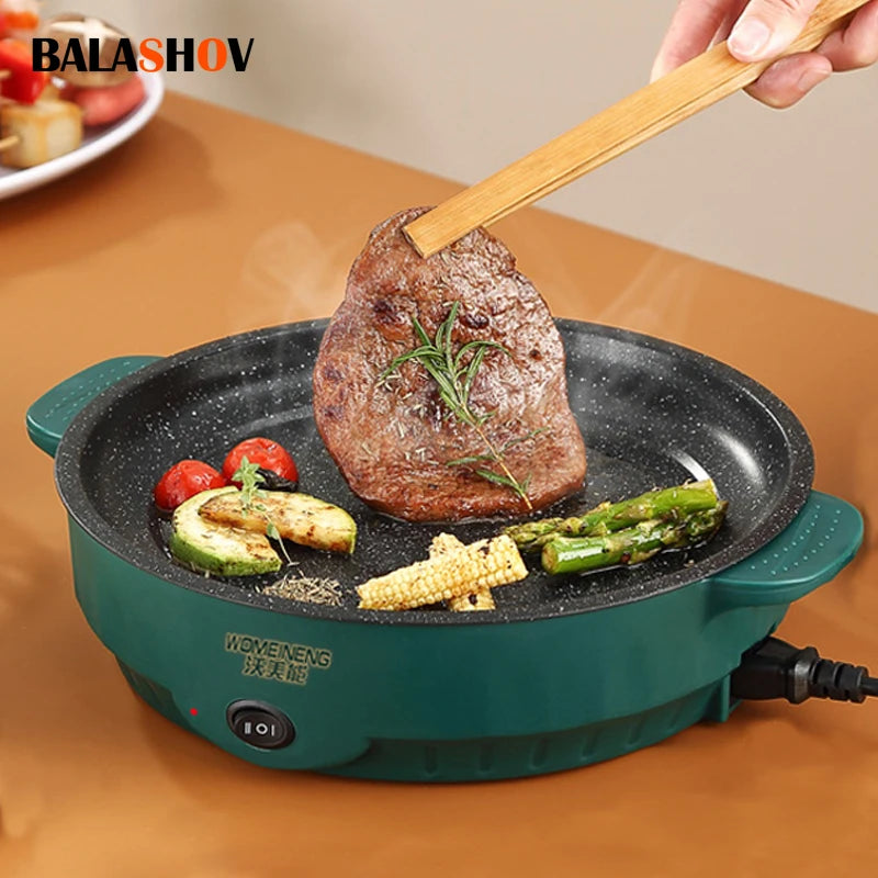 Frigideira Elétrica Multifunções 220V | Barbecue Steak Peixe Omelete