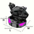 Auriculares X15 TWS Bluetooth Gaming | LED Cancelamento Ruído Microfone