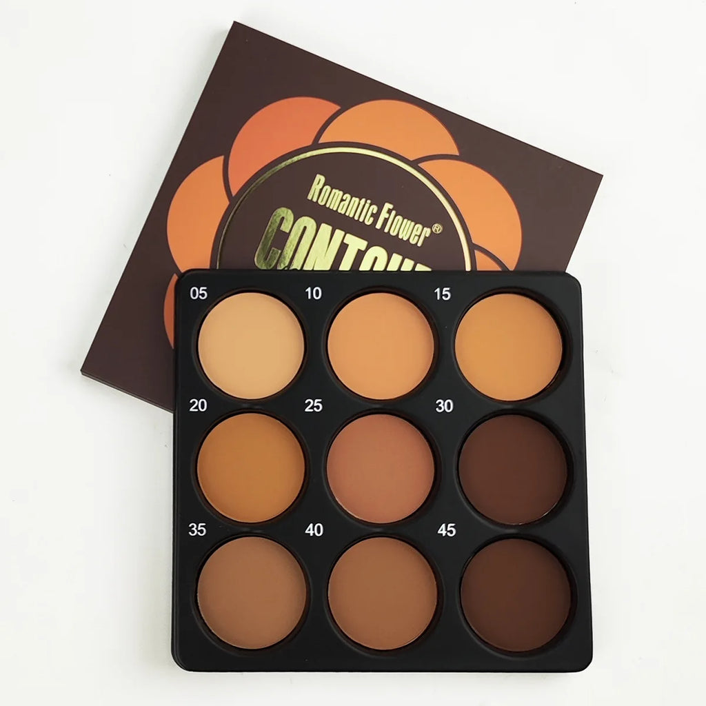 Palete Bronze 9 Cores | Contorno Corretor Fixador Sombra de Nariz