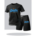 Conjunto Desportivo Masculino – T-Shirt Oversize + Calções, Respirável e Confortável