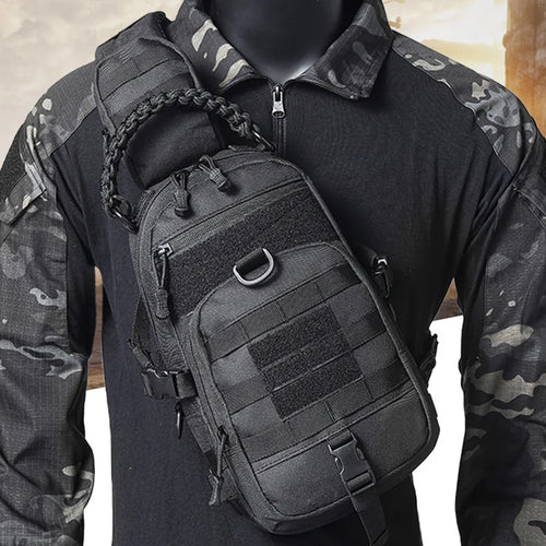 Mala Peito Tática MOLLE Sling EDC | Caminhada Escalada Pesca Ciclismo
