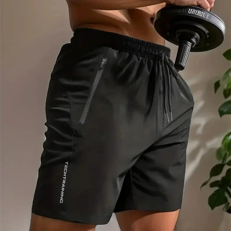 Calções UETEEY Ginásio Corrida Fitness | Respirável Secagem Rápida Cordão