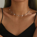 Choker Pérola Imitação com Coração | Love Tendência Festas Clavícula