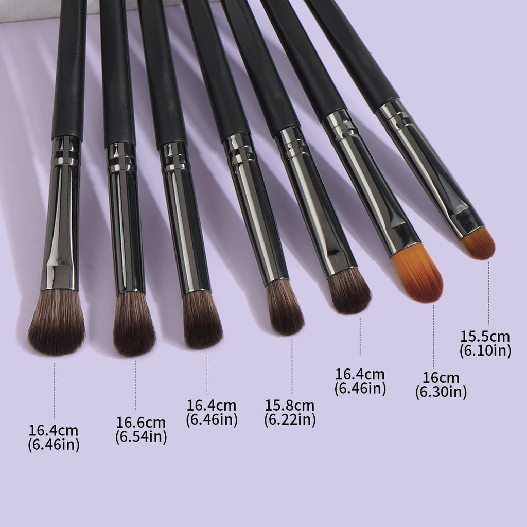 Kit 7 Pincéis para Olhos Maange | Sombras Esfumar e Lábios
