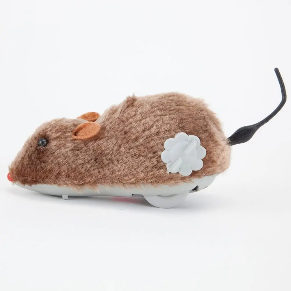 1 rato de peluche realista e divertido a correr, brinquedo para gatos, cães e outros animais de estimação, cor aleatória