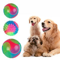 Bola Flash Luminosa para Cães Pequenos – TPR Elástica com 3 Cores para Treino