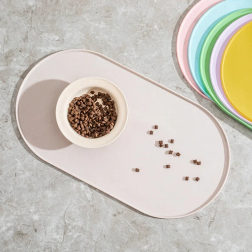 Tapete de Alimentação Impermeável para Gatos e Cães – Antiderrapante e Compatível com Taças