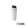 Shaker Aço Inox Anti-Fugas com Bola | Ginásio Proteína Whey Portátil