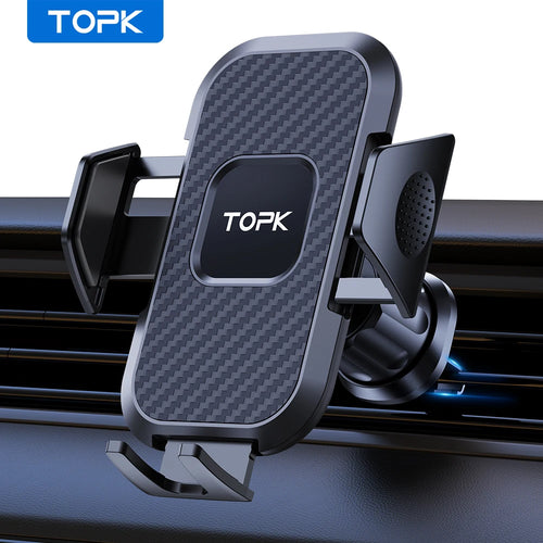 Suporte Carro TOPK Auto-Lock Universal | Ventilação iPhone Samsung