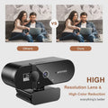 Webcam Mini 4K 2K Full HD com Microfone | 30FPS Autofocus USB PC Laptop