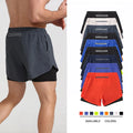 Calções Running 2 em 1 Pretos Homem | Treino Ginásio Dupla Camada Verão