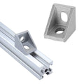 Suportes de Canto em Alumínio para Perfis 2020/3030/4040 – Para CNC e Estruturas Modulares