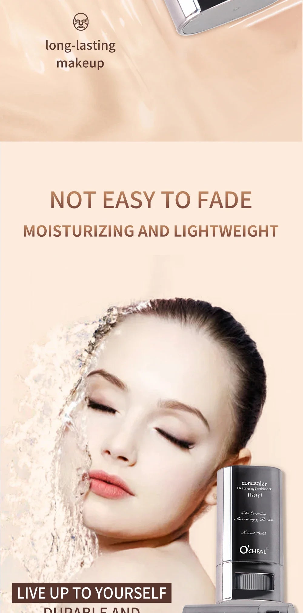 Stick de Contorno e Corretor Facial | Leve Iluminador Longa Duração