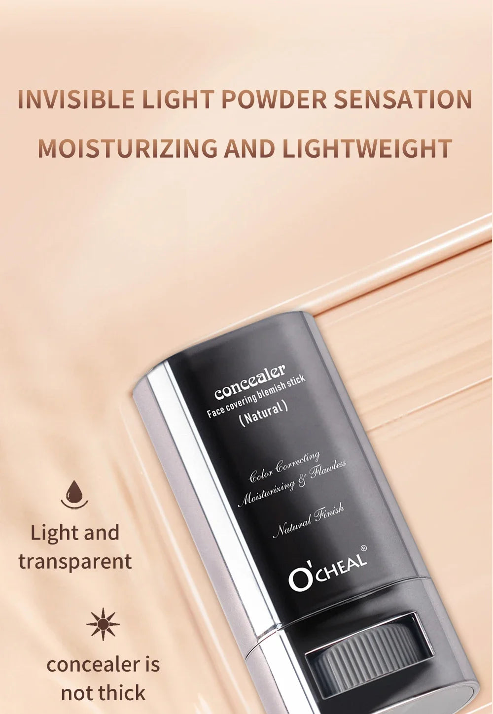 Stick de Contorno e Corretor Facial | Leve Iluminador Longa Duração