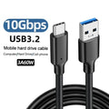 Cabo USB 3.2 Gen2 10Gbps Type-A para C | SSD Disco Rígido 60W QC