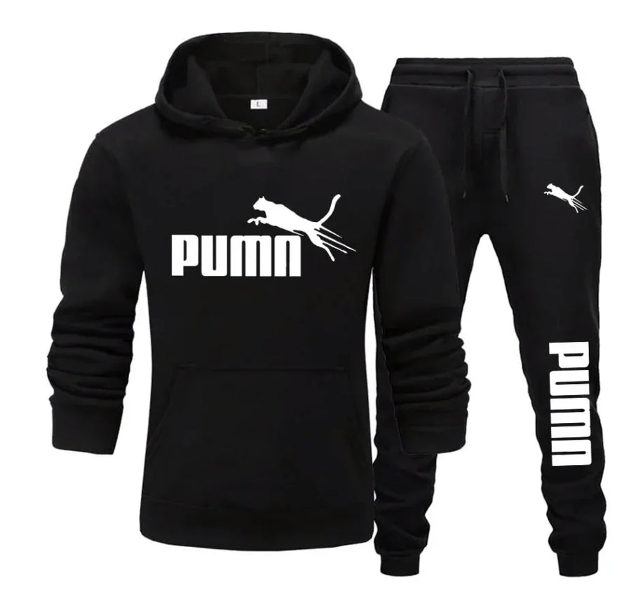 Conjunto 2 Peças Hoodie + Calças Jogger | Outono Inverno Fitness Casual
