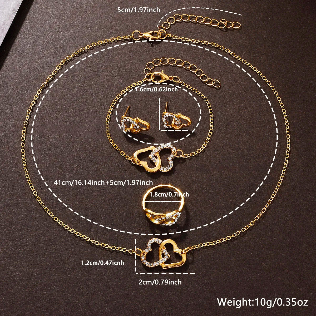 Conjunto de joias versátil e moderno com mostrador redondo, ideal para o dia a dia, casamentos, dia dos namorados, natal, ramadão, festas de aniversário e muito mais.