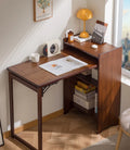 Secretária Madeira Maciça Dobrável | Computador Quarto Escritório Bedside