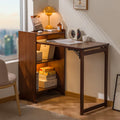 Secretária Madeira Maciça Dobrável | Computador Quarto Escritório Bedside