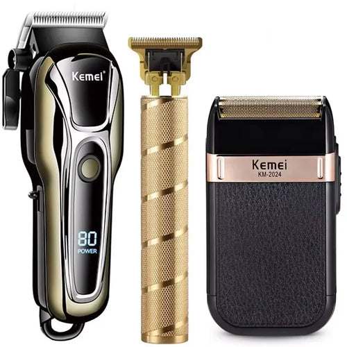 Máquina Barbeiro Elétrica Sem Fios | Corte Profissional Masculino