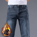 Jeans Straight Leg Retro Lavados Elásticos | Todas as Estações Versáteis
